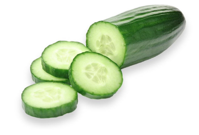 Fresh Mini Cucumbers Flatlay Isolated White Backgroun Stock Photo